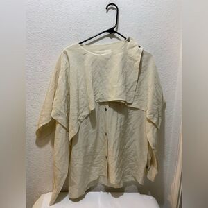 Tela  cream size S oversized  Tela top 100% silk made in Italy